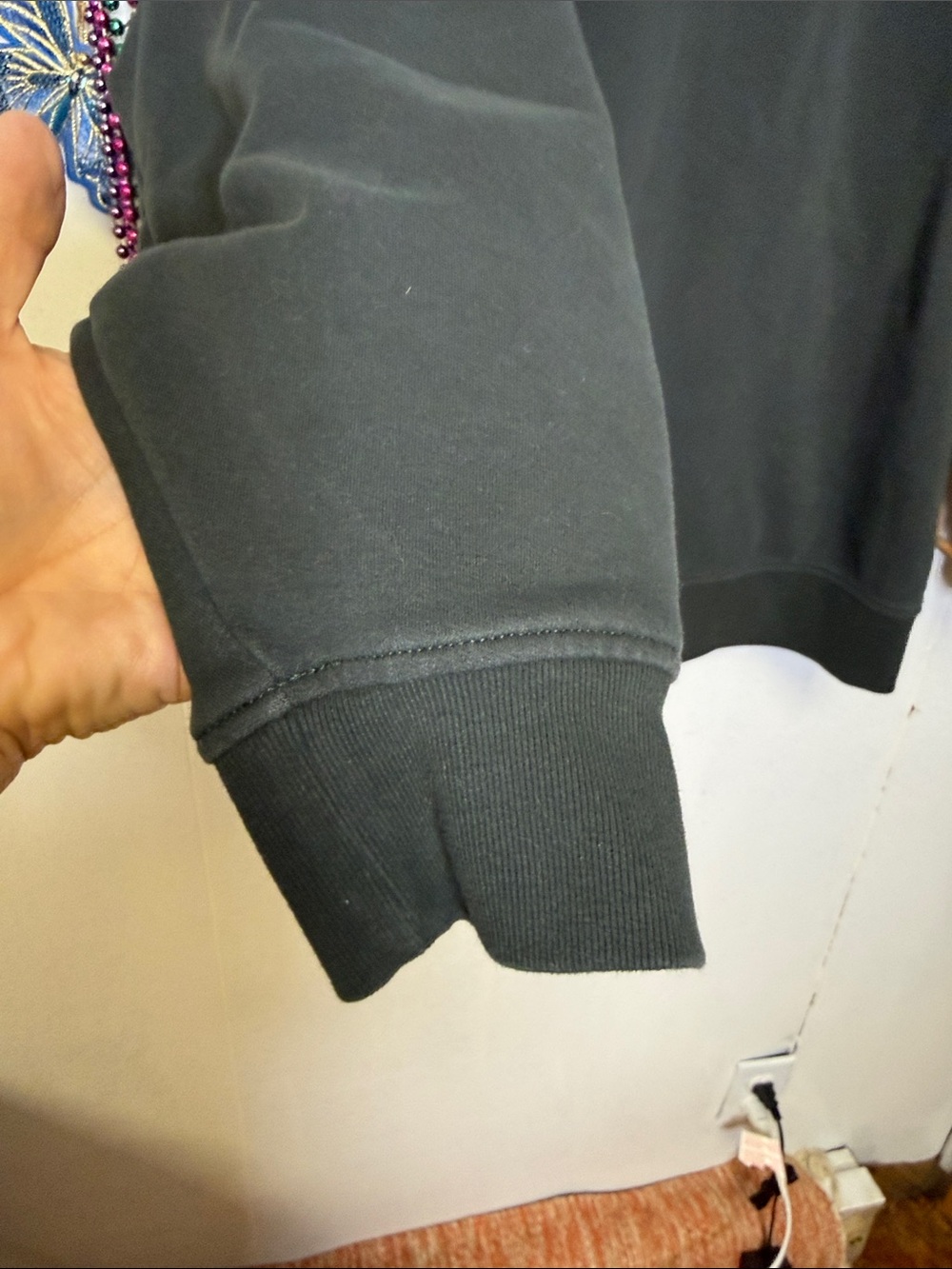 Athleta Dark Olive Half-Zip Pullover Sweatshirt - Picture 7 of 7